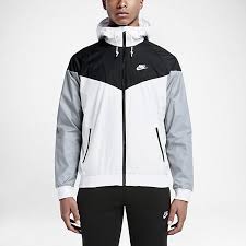 Black And White Jacket Mens Nike Windrunner Mens Running Jacket S M 2xl White Black Wolf Grey 727324 101 Muzhskaya Kurtka Bomber Sportivnaya Odezhda