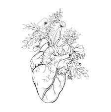 452 free images of heart drawing. Heart Of Flowers Flower Line Drawings Outline Art Line Art Drawings