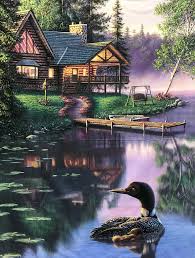 Maybe you would like to learn more about one of these? Loon Cabin High Definition Panel Lady Bird Quilts