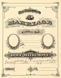 This template is perfect in its simplicity. Antique Ephemera Clip Art Printable Marriage Certificate The Graphics Fairy