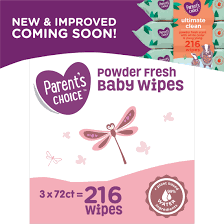 Parent S Choice Powder Fresh Baby Wipes 3 Packs Of 72 216 Count Caja Usa