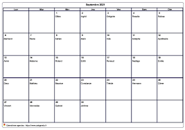 Planning de ménage vierge à imprimer (téléchargement gratuit). Calendrier Septembre 2021 A Imprimer Vierge Avec Les Fetes