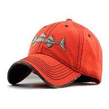 Fish Bone Cap Hats For Men Mens Hats Baseball Wash Baseball Cap
