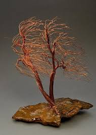 Each wire tree is unique, handmade from artistic wire in various colors and sizes from 20 gauge to 26 gauge and glass check out my etsy store beaded wire tree art to purchase a beaded wire tree. Windswept Weeping Willow Copper Wire Tree Art Sculpture 2258 Free Shipping Greeting Card For Sale By Omer Huremovic