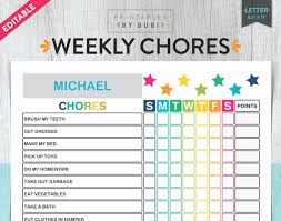 Free Chore Chart Template Beautiful Kids Chore Chart Chore