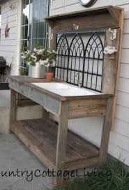 Salvaged Wood Pallet Potting Benches Potting Bench Plans Pallet Potting Bench Potting Bench