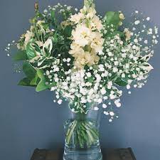 This Bouquet For 25th Birthday Was Made With Tuberose Baby S Breath Flowers And Different Types Of Foliage Tuberos Flower Arrangements 25th Birthday Flowers