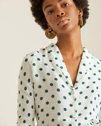 Silk Spot Print Cardigan Ivory Jigsaw