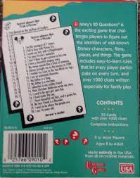 A trivia on the classic parker brothers board game 'clue'. Disney S 20 Questions Board Game Universal Games Card Game Trivia From Sort It Apps
