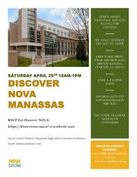 We Are So Excited To Host Discover Nova This Year It Is On April 29th From 10 1 Pm Make Sure To Rsvp Http Ow Ly Nsi230ae Discover Manassas Student Success