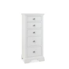 Find the perfect bedroom furnishings at hayneedle, where you can buy online while you explore our room designs and curated looks for tips, ideas & inspiration to help you along the way. Camden White Bedroom Cookes Collection Camden White Tall 5 Drawer Chest Bedroom Chests Cookes Furniture