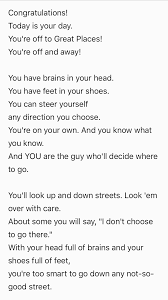 Doctor Seuss Off To Great Places Acting Monologues Message Quotes Dramatic Monologues