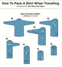How To Pack A Shirt When Travelling Shirt Folding Mens Shirt Dress Real Men Real Style
