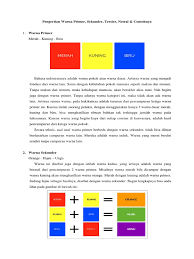 Jenis warna ada tiga, yaitu: Pengertian Warna Primer