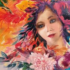 Flora, Painting by Luba Holland