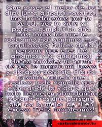 ¿cómo escribo una carta para mi ex novio y decirle lo que antes no pude? si, por el contrario, sientes que ya no hay amor y que era más costumbre, apego, miedo a estar sola, o tal vez es una relación conflictiva, entonces es mejor que. Cartas De Cumpleanos 3 Mensajes Para Dedicar