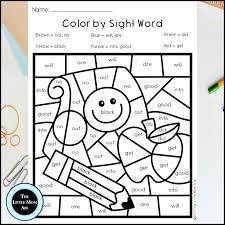 Dogs love to chew on bones, run and fetch balls, and find more time to play! Back To School Color By Sight Word Printables The Little Mom Aid