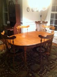 Ethan Allen Oval Table With 2 Leaves And 6 Windsor Chairs Dining Room Furniture Design Vintage Dining Room Oval Table Dining