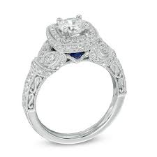 Maybe you would like to learn more about one of these? Zales Larger Image Vera Wang Engagement Rings Blue Engagement Ring Vintage Style Engagement Rings