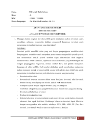 Soal Analisis Investasi Publik