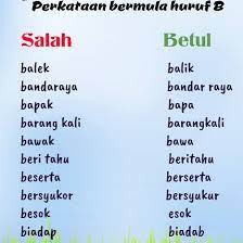 Wujud apabila bertemu kata akar kecuali kata akar di bawah. Facebook