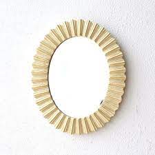 鏡 壁掛けミラー おしゃれ 丸 楕円形 オーバル ウォールミラー モダン デザイン アイボリーオーバルミラー kan6390 鏡 壁掛け 壁掛けミラー 鏡