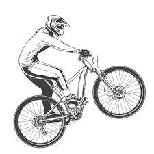 Velo De Montagne Croquis D Illustration Vectorielle Dessine Avec Des Lignes Noires Isole Sur Fond Blanc Clip Art Libres De Droits Vecteurs Et Illustration Image 77930993