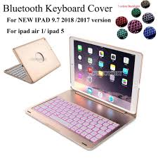 New For Ipad 9 7 2017 2018 6th Air 1 A1893 A1954 7 Color Backlit Aluminum Wireless Bluetooth Keyboard Keyboard Case Bluetooth Keyboard Bluetooth Keyboard Ipad