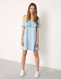 Bershka Denim Firfirli Elbise Modeli Kadinlive Com Womens Denim Dress Fashion Denim Dress