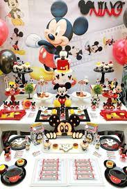 Mickey Mouse Birthday Party Ideas Photo 9 Of 9 Mickey Mouse Birthday Party Mickey Mouse Parties Minnie Mouse Birthday Decorations