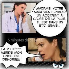 Humour Hopital: Accident de la route pour le mari et la routine pour madame  - Doc de Haguenau