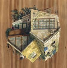 Cinta Vidal Gravities Architectural Paintings Architecture Drawing Architecture Painting Surreal Art