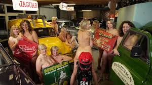 Ladies strip naked in vintage car garage for cheeky Calendar Girls shoot -  Mirror Online