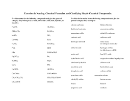 This video explains how to use a chemical name to write the formula for that compound. Worksheet Inorganic Nomenclature