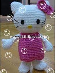 Amigurumi Orgu Oyuncak Teknigiyle Yapilmis Hello Kitty Modeli Yapilisi Anlatimli Orgu Orgu Modelleri Orgu Ornekleri Derya Bayka Hello Kitty Oyuncak Orgu