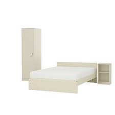 6 mattress tight top bed mattress 10 pocket spring coils pocket coils reduce motion transfer 6. Gursken Bedroom Furniture Set Of 3 Light Beige Ikea