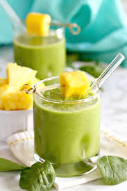 pineapple green smoothie veggies save