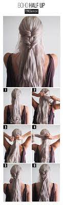 Discover (and save!) your own pins on pinterest Tutorial Boho Half Up Peinado Rapido Facil Look Boho Street Style Tresemme Hair Styles Long Hair Styles Wedding Hair Down
