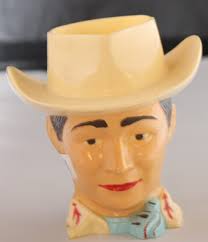 🎯 Vintage Roy Rogers Plastic Head Mug