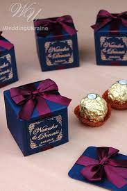 50 Wedding Bonbonniere With Gold Foil Personalized Elegant Etsy Personalized Wedding Favor Box Wedding Gift Boxes Candy Wedding Favors