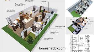 Denah rumah minimalis 3 kamar tidur untuk lahan sempit. 6 Denah Ukuran Rumah Minimalis Dengan 3 Kamar Tidur Cocok Untuk Rumah Type Kecil Homeshabby Com Design Home Plans Home Decorating And Interior Design
