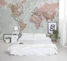 Shop from the world's largest selection and best deals for bedroom world map clocks. Murals Wallpaper Home Decor World Map Wallpaper Home Deco