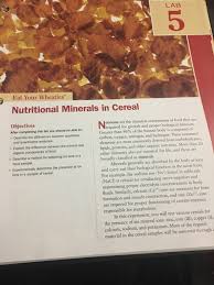 With a truly fantastic lead performance by tony hale, the film might not be revolutionary or shocking but is. Lab 5 Eat Your Wheaties Nutritional Minerals In C Chegg Com