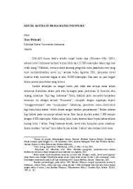 Demikianlah ulasan singkat tentang contoh kritik singkat. Doc Kritik Sastra Di Media Massa Indonesia Ibnu Wahyudi Academia Edu