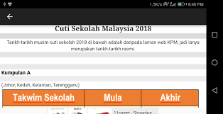 Berikut adalah senarai cuti sekolah bagi negeri negeri perlis, pulau pinang, perak, selangor, negeri sembilan, melaka, pahang, sabah. Calendar Malaysia 2018 For Android Apk Download