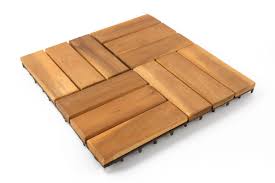 Giantex interlocking patio deck tiles, acacia wood deck tiles, tools free assembly, wood composite patio pavers, pack of 10 outdoor and indoor flooring tiles, 12 x 12 (checker pattern). Villa Acacia Interlocking Wood Deck Tiles And Pavers For Outdoor Patio And Floors 12 X 12 Inch Pack Of 10 12 Slat Buy Online In El Salvador At Elsalvador Desertcart Com Productid 49497989