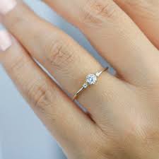 Simple Engagement Ring Delicate Engagement Ring Dainty Etsy In 2021 Small Engagement Rings Minimalist Engagement Ring Delicate Engagement Ring