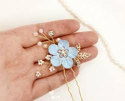 Life is too short to have boring hair. Pin By Vanessa On Clothes In 2021 Blue Hair Pins Floral Hair Pins Flower Hair Pieces