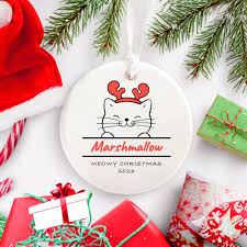 Christmas Ornament, Custom Meowy Meow Catmas, Family Couple Sibling Cat  Lover Cat Mom Gift, Pet Loss Memorial Sympathy Keepsake