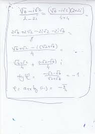 Radacinile patrate ale unui numar complex. Sa Se Calculeze Argumentul Principal Al Numarului Complex Pe Care L Am Atasat Mai Jos Multumesc Brainly Ro